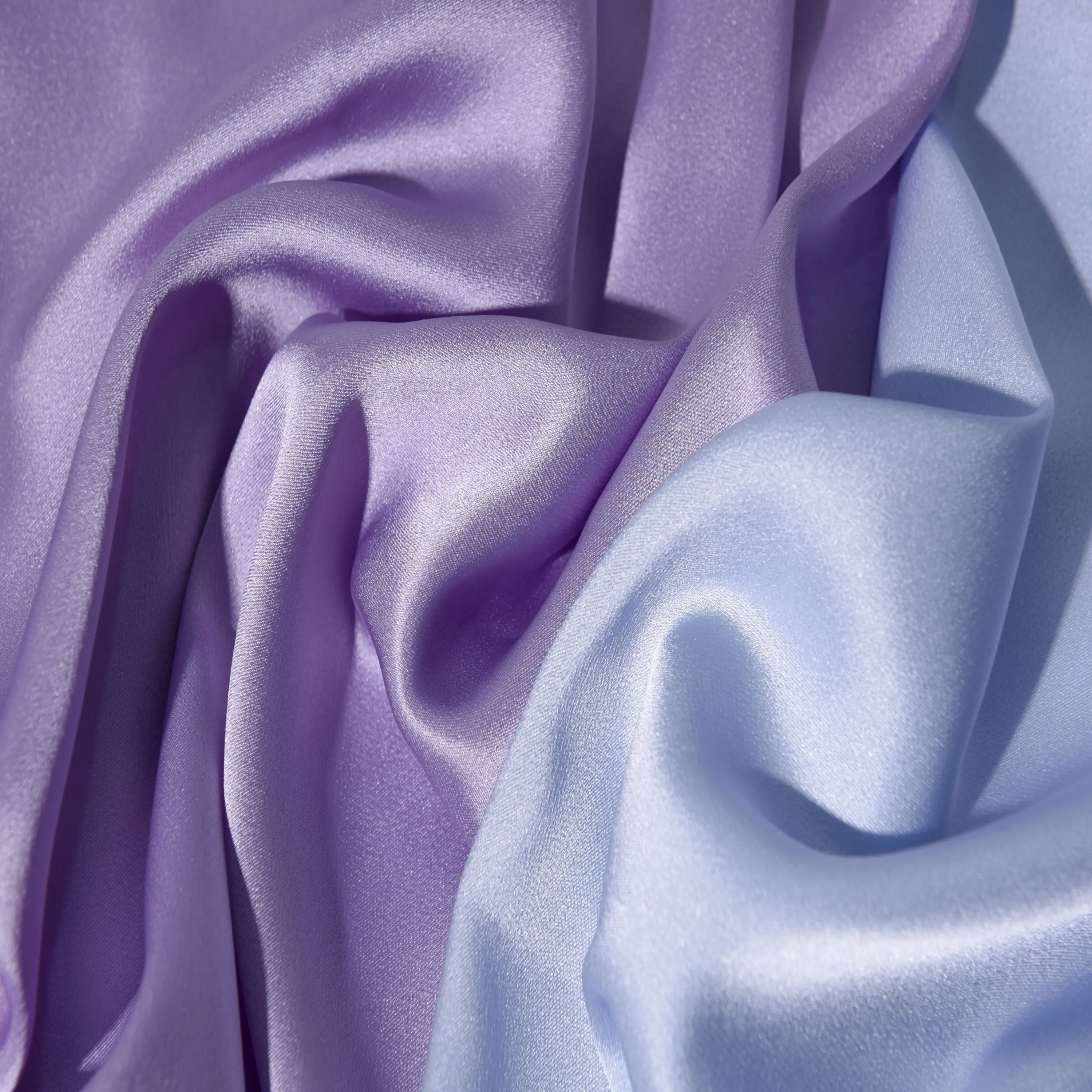 Tecido de acetato KUNYE de seda lisa lavanda macia NAIA para blusa de vestido de primavera