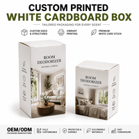 Boîte pliante en carton rigide blanc mat de qualité supérieure pour désodorisant d'ambiance, montage facile, prix de gros