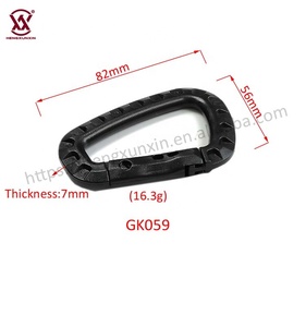 Nhà máy cung cấp nhựa Carabiner móc chiến thuật nhựa Carabiners Đen Clip nhựa <span class=keywords><strong>Snap</strong></span> Carabiner - Product Image 2