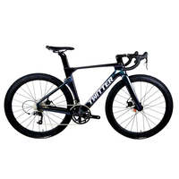 Bicicleta de Carretera Unisex para Adultos, Precio de Fábrica OEM, Cuadro de Fibra de Carbono Aero, Cableado Interno, 46CM, Color Completo, 0.0g, Manual