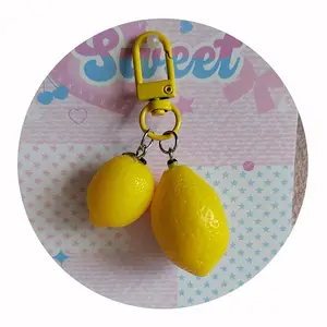 Lemon Fun Keychain Keyring For A Fruity Kick To Your Keys Fun on Lanyards And Key