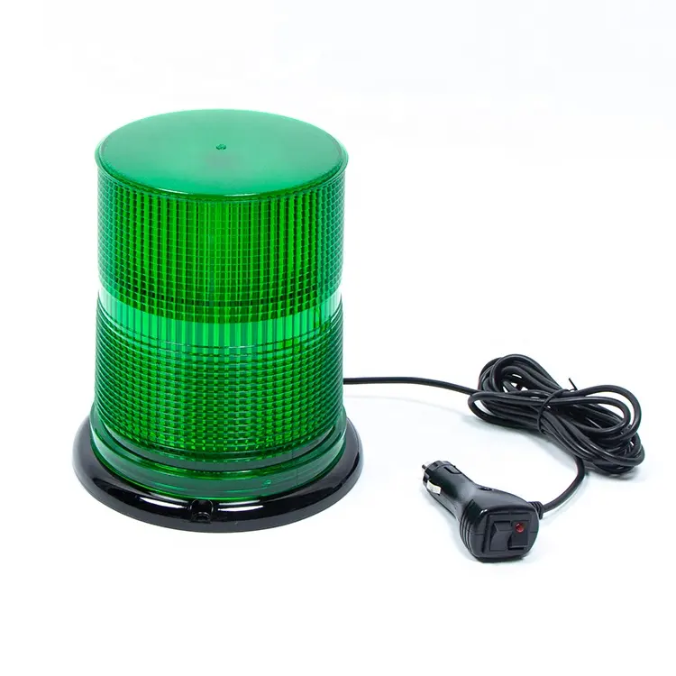 Luz intermitente verde giratoria para vehículos, luz de emergencia para vehículos, cc 12V 24V