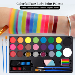 Kit de pintura corporal facial profesional para niños Juego de pintura corporal facial con plantilla de pincel de pintura - Product Image 6