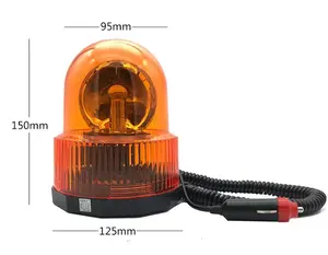 MOXI IOL Rotating Halogen Safety Light 12V LED Rotary Round Beacon Warning Light For Trucks Engineering Vehicles