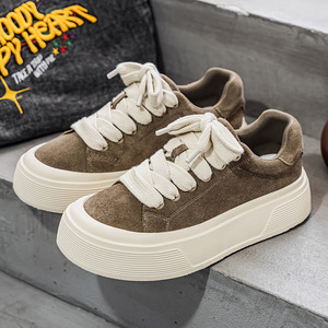 Zapatillas bajas de hombre nuevas para primavera-otoño 2026, con suela gruesa, cómodas, informales, para estudiantes, parte superior de cuero artificial, amortiguación en la puntera. - Product Image 2