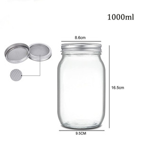 Barattolo per Germogli Grande da 500ml, 750ml, 1000ml con Coperchio da 86mm per Broccoli, Alfalfa, Fagioli Mung e Microgreens - Product Image 6