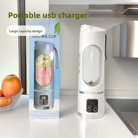 Extracteur de jus de fruits et légumes rechargeable par USB, lame en acier inoxydable, 18000 tr/min, petit appareil électrique multifonction portable pour la maison