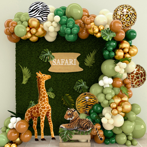 <span class=keywords><strong>Jungle</strong></span> Animal Ballon Guirlande Arc Kit 1er <span class=keywords><strong>Anniversaire</strong></span> Fête <span class=keywords><strong>Décoration</strong></span> Enfants Garçon Baby Shower Safari Décor Latex Ballons - Product Image 1