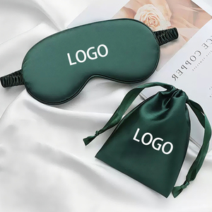 Masque <span class=keywords><strong>pour</strong></span> les yeux en satin de soie avec logo personnalisé, sangle réglable, masque de sommeil nocturne, femmes, hommes, voyage, bandeau durable, cadeau de mariage, demoiselle d'honneur - Product Image 1