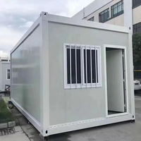 Emballage plat moderne personnalisé de 20 à 40 pieds Maison de bureaux préfabriquée en acier Conteneur préfabriqué Conception pliante pour un espace optimal