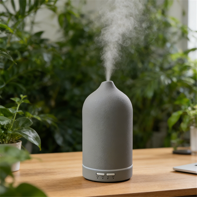Factory Supply 100ml Ceramic Essential Oil Diffuser Electric Ultrasonic Aroma Diffuser Humidifier for Home Office