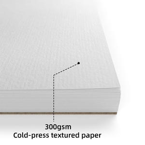 SINOART EN <span class=keywords><strong>STOCK</strong></span> almohadilla de acuarela 300g almohadilla MOQ bajo almohadilla de papel de acuarela A4 para papel de dibujo cuaderno de bocetos de acuarela - Product Image 4