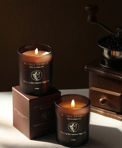 Bougie parfumée en verre de luxe Private Labe, cire de soja, aromathérapie, pour décoration de mariage, fêtes et coffret cadeau - Product Image 1