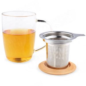 フィルターと蓋付きティーカップ、ルーズリーフティー用の醸造ストレーナー、ディフューザーマグ - Product Image 6