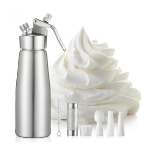Distributeur <span class=keywords><strong>professionnel</strong></span> de crème <span class=keywords><strong>fouet</strong></span> en acier inoxydable pour gâteau/biscuits/thé au lait/cappuccino - Product Image 1