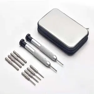 Hot Sale Brillen Schrauben dreher Set mit Reiß verschluss Metall gehäuse Uhr Uhr Computer Handy Reparatur werkzeuge Schrauben dreher Kit