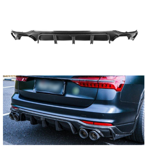 Diffusore Posteriore in Vera Fibra di Carbonio Stile K per Audi <span class=keywords><strong>A6</strong></span> <span class=keywords><strong>C8</strong></span> <span class=keywords><strong>Allroad</strong></span> 2019-2022 - Product Image 1