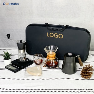 Coffret Cadeau de Luxe Cookmate V 60 : Machine à Café à Filtre Manuel en Métal avec Moulin Intégré et Ensemble de Table à Thé – Idéal pour Noël - Product Image 4