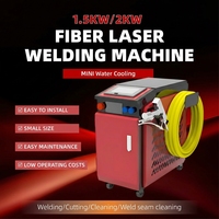 Machine de soudage laser industrielle économique 1500W 2000W 4 en 1, refroidissement par eau, portable, à fibre optique, pour métal