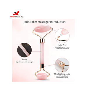 Mixed Procurement Low Price FENGFLY Customized Logo Jade Roller Gua Sha Set 2Pcs Plastic Facial Massage Roller with Oil - Product Image 2