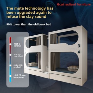 Phong Cách Hiện Đại kim loại không gian viên nang giường tầng ký túc xá nhân viên nhân viên nội thất căn hộ giường tầng - Product Image 4