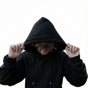 Sudadera con capucha de algodón de 360 GSM, personalizada, de invierno, estilo vintage, informal, tejida, fabricada al por mayor, holgada, oversize, con bordado, estilo grunge - Product Image 1