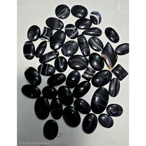 Hyperstène arc-en-ciel naturel, cabochon poli à la main, effet argenté, certifié par un tiers, tailles variées, pierres en vrac pour bijoux - Product Image 6