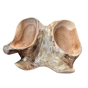 ชุดอาหารค่ำไม้สักพรีเมียม WTH030 ทำจากรากไม้สัก งานฝีมือไม้เนื้อแข็ง ตกแต่งแบบโบราณ ให้ลุคธรรมชาติ สำหรับการรับประทานอาหารที่บ้านอย่างมีระดับ - Product Image 2