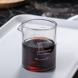 Tasse à mesurer en verre Kafei Shi pour expresso, 2 oz, style simple, pour usage en café - Product Image 2