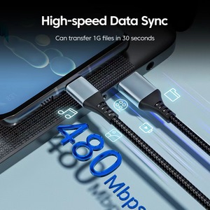 Hot bán nylon bện USB C Loại C sạc cáp, 65 Wát 3A nhanh chóng sạc nhanh cáp dữ liệu - Product Image 5