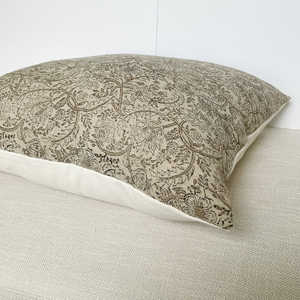 ปลอกหมอนอิงลายดอกไม้สีน้ำตาลธรรมชาติคุณภาพสูงสำหรับห้องนั่งเล่นห้องนอน - Product Image 3