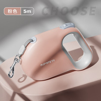 Nouvelle laisse rétractable automatique pour chiens et chats, design réversible, matériau ABS, style simple, pour promenades en extérieur