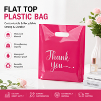 Sacs en plastique découpés sur mesure, imprimés avec logo couleur personnalisé, sacs d'emballage épais pour cosmétiques, vêtements, chaussures, boulangerie, pain, shopping
