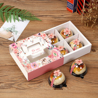 Boîte à soufflé aux jaunes d'œufs, capsules d'emballage portables, boîte à mooncake avec fenêtre, boîte à tarte aux œufs, boîte à soufflé en forme de flocon de neige, boîte cadeau aux bleuets