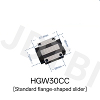 Glissière de guidage linéaire HGW30CC, actionneur linéaire, bloc de guidage linéaire CNC, roulement