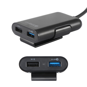 Chargeur pour siège arrière de voiture, 10 pièces, Multi USB, QC 3.0, cordon d'extension pour Iphone, adaptateur à Charge rapide pour véhicule - Product Image 2