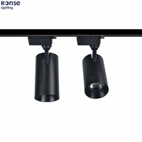 RONSE lampu jalur komersial 24 sudut 24 Watt, lampu rangka aluminium Cob Led 24 Watt dapat disesuaikan 350 rotasi Horizontal cahaya CRI tinggi