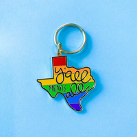 Porte-clés en émail personnalisé avec carte de l'État du Texas, souvenir de voyage américain, porte-clés en métal, cadeau personnalisé, vente en gros