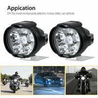 Süper parlak 6 LED motosiklet far beyaz Spot ışıklar elektrikli araç scooter lambası modifiye yardımcı ampuller 2022 yeni