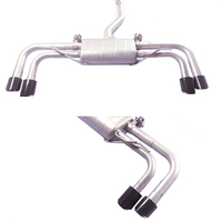Système d'échappement sport en acier inoxydable 304 avec silencieux central à clapets, double valve et quatre sorties pour BMW X3 X4 F25 (2010-2017)