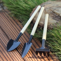 Set di Attrezzi da Giardino Mini per Casa, Tre Pezzi: Pala, Rastrello e Vanga Multifunzione, Leggeri, OEM, per Scavare e Piantare