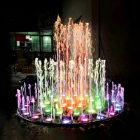 Fuente de Agua Musical para Jardín Exterior Personalizada con Luz LED Subacuática Impermeable IP68 de Acero Inoxidable