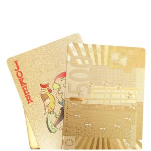 Kartu bermain Emboss cetak UV kertas Aluminium Foil emas tahan lama 57*87mm kustom profesional - Product Image 6