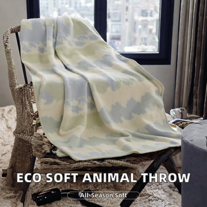 Manta de Franela Ecológica para Cama Doble, Tamaño Personalizado, para Todas las Estaciones, 100% Poliéster, Estampado de Vaca, Estampado de Leopardo, Tejida, para Adultos - Product Image 2