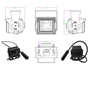 Waterproof Ip69k Starlight Full Color HD Mini Car Backup Back Up Reverse Rearview Revers Camera For Universal Car