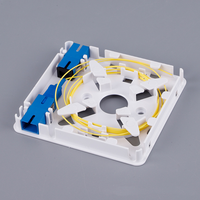 Boîtier mural de terminaison FTTH ultra-mince 1 ou 2 fibres avec façade de protection et adaptateur SC pour panneau de fibre optique