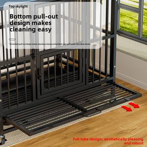 Eenvoudig Te Monteren Metalen Beweegbare Zware Hondenkennel Mooie Stevige Grote Huisdieren Huis Binnen Met Toilet Solide - Product Image 4