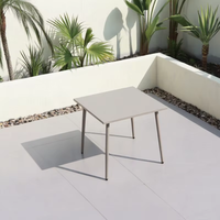 Ensemble table et chaises de jardin modernes et durables, coussins imperméables, acier au carbone, alliage d'aluminium, pour parc, cour, balcon