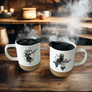 In Mug với nắp nhựa Cá nhân hoá Mug lễ kỷ niệm món quà lưu niệm cup sử dụng hàng ngày đầy màu sắc dưới cốc cà phê