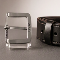 Boucles de ceinture pour hommes d'affaires, logo gravé sur mesure, alliage de zinc, métal résistant à la rouille, anti-rayures, pour ceinture en cuir